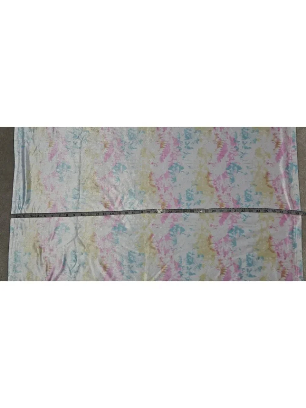 RN 119741 Pink White Blue Yellow Tie Dye Fleece Baby Blanket Reversible SL Home